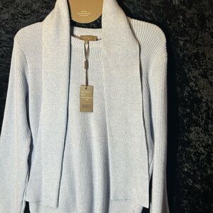 Mila Milano Light Blue Cowl Neck Sweater